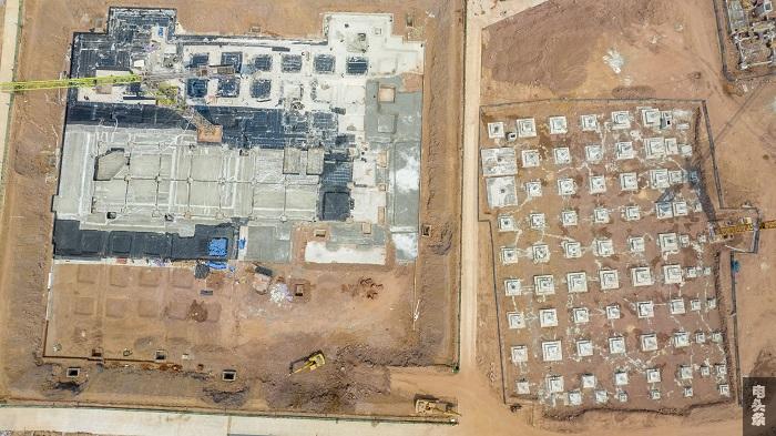10、2023年3月22日，航拍位于藤县绿色新材料产业园主园区的广西建晖纸业林浆纸一体化项目正加快推进。（何华文）